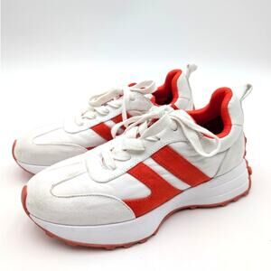 Urban Sport by JSlides Janey Sneaker Shoes Women's White/Red Size US6M EU36.5